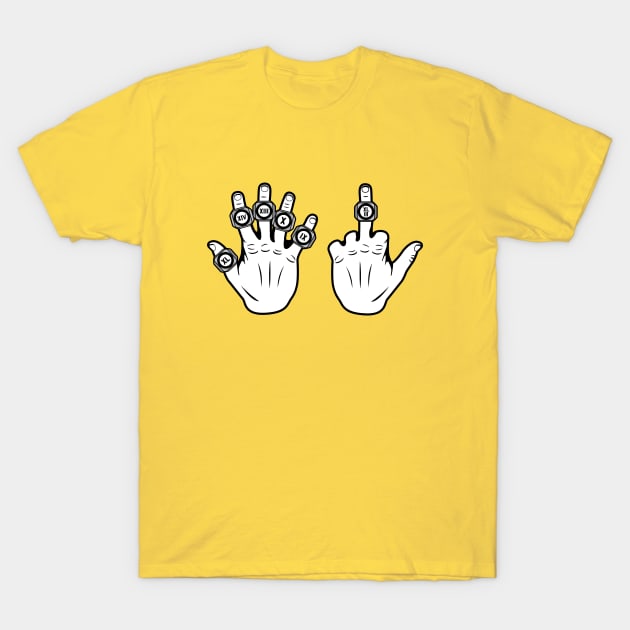 6 Rings Pitt - Yellow T-Shirt by KFig21